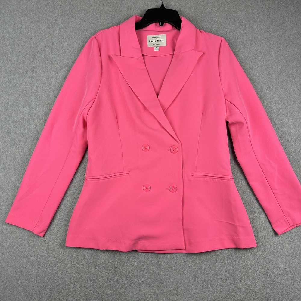 Haute Monde Double-Breasted Pink Blazer